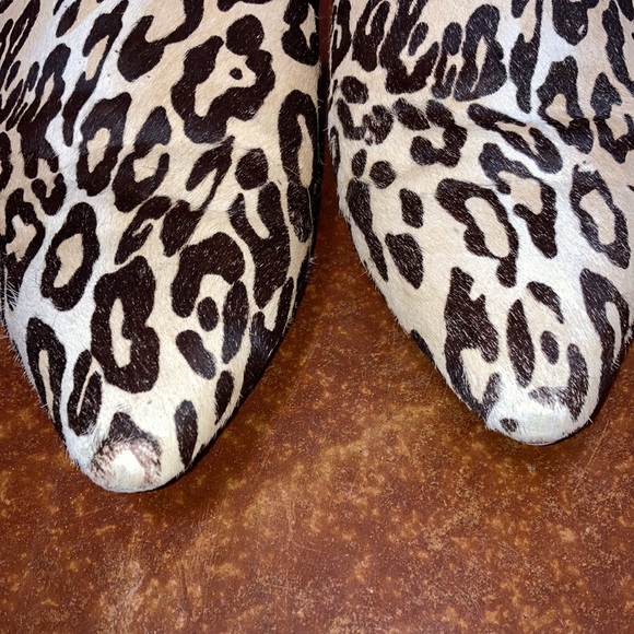 GUC Women’s Joe’s Harper Leopard Calf Hair Slides Mules Flats Sz 8.5 - Picture 5 of 8